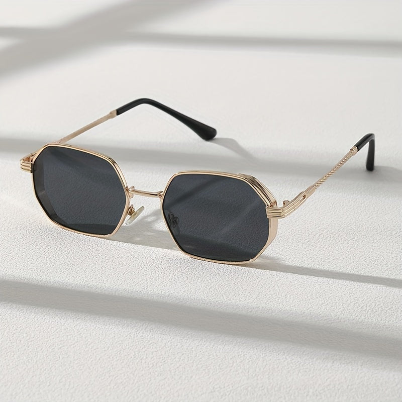 Geometric Metal Sunglasses Steampunk Props UV400