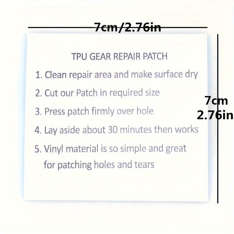 6pcs 7 TPU Transparent Repair Patches Inflatable Product Multifunctional Patch