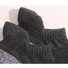 6 Pairs Men's Striped Ankle Socks Stretch Printed