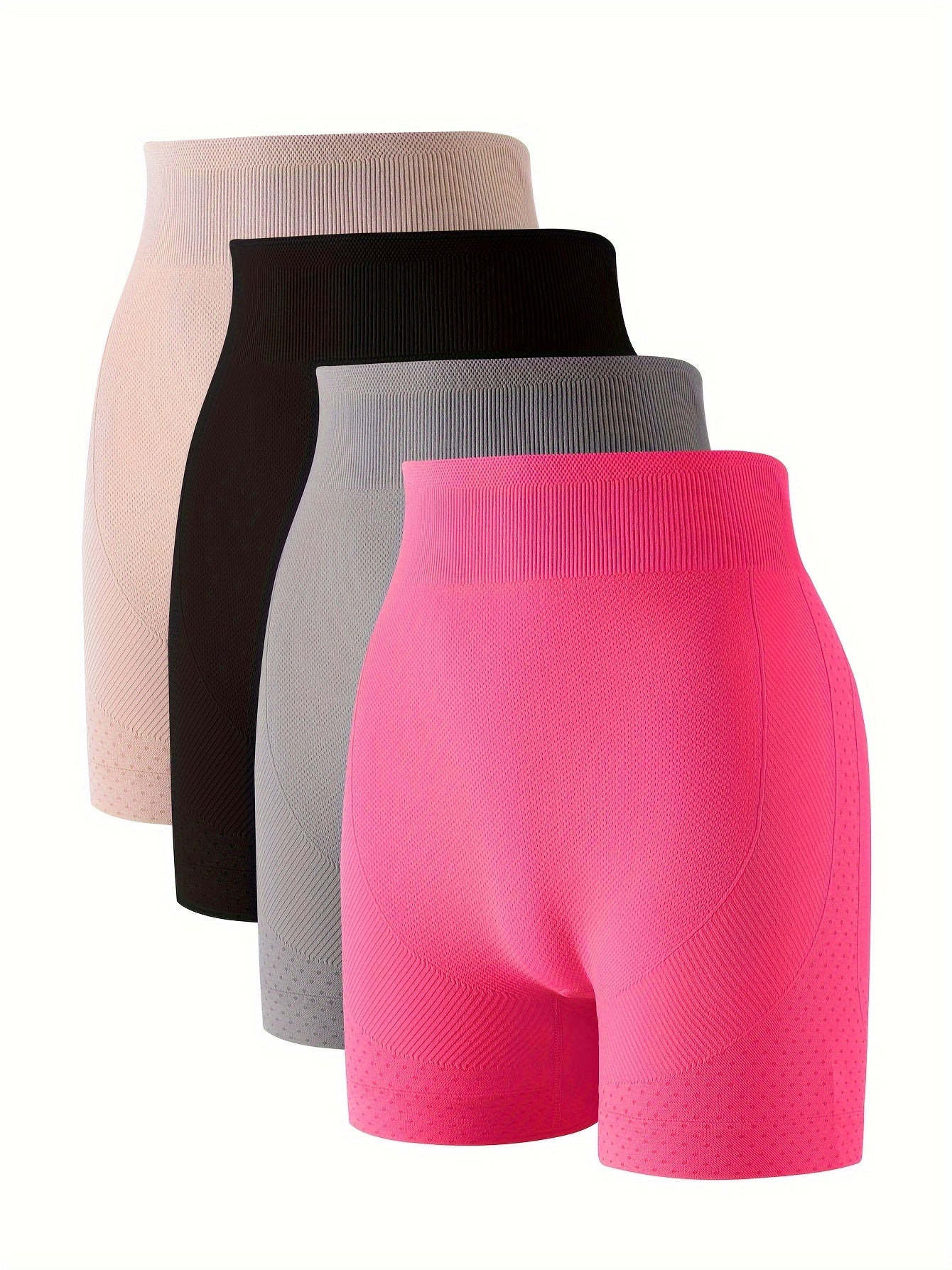 4pcs Seamless Boyshort Panties Soft Stretch Panties Women's Linger