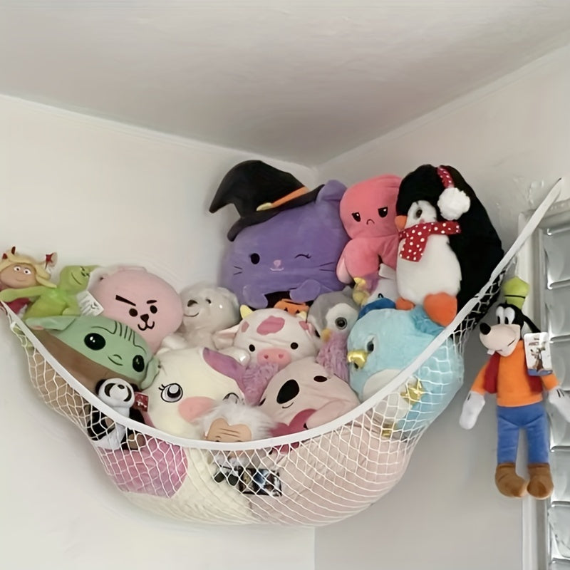 Pink Corner Hanging Organizer for Stuffed Animals