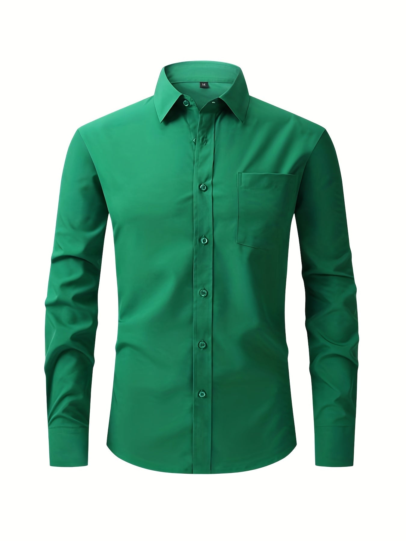 Men's Turndown Collar Shirt with Chest Pocket