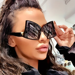 Y2K Oversized Bow Sunglasses Gradient Lens UV400