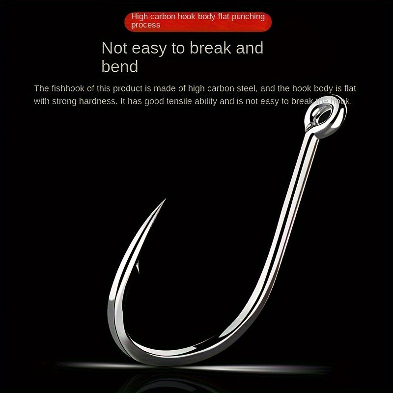 100pcs Stainless Steel Fish Hooks & Storage Box Fishing Accessories