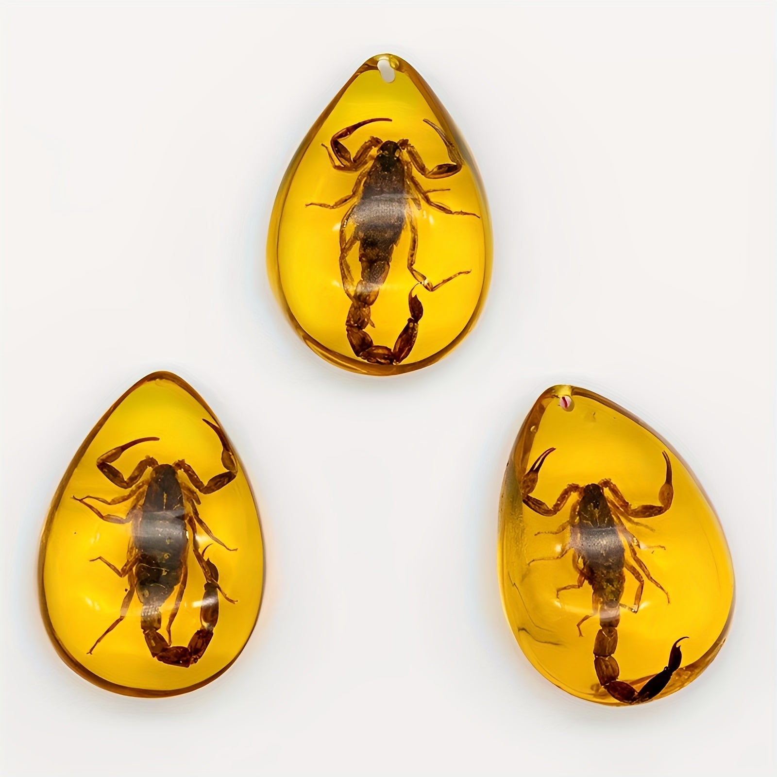 Resin Artificial Amber Pendant Necklace