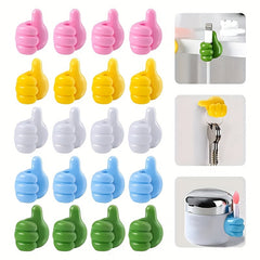 10pcs Mixed Color Cable Storage Rack Self Adhesive Mini Hook Car Interior
