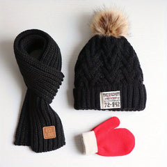 Kids Winter Hat Scarf Gloves Set for Boys Girls