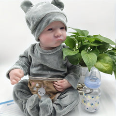 1pc 45 Gray Suit Dress Reborn Doll Birthday Gift Christmas Gift