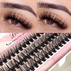 60pcs Faux Mink Lash Clusters D Curl DIY Eyelash Extension 9-16mm