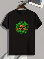 Halloween Pumpkin Pattern Print Men's Sports Tee