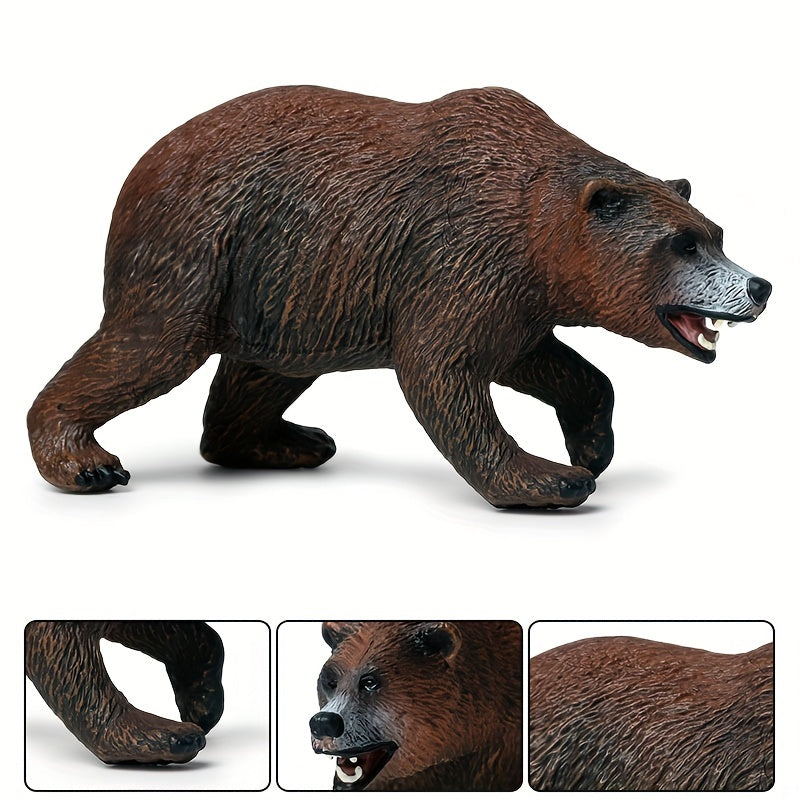 Brown Bear Animal Model Doll Game Decoration Collection Bonsai Props