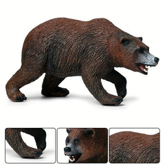 Brown Bear Animal Model Doll Game Decoration Collection Bonsai Props