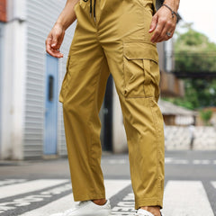 Men's Cargo Pants Straight Leg Outdoor Work Trousers
