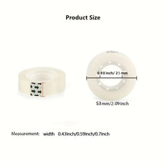 5 Rolls Stationery Tape 1 0 67in Wide 30m 1080in Long Office Transparent Tape