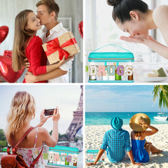 Chenille Letter Clear Makeup Bag Waterproof Glitter Cosmetic Handbag