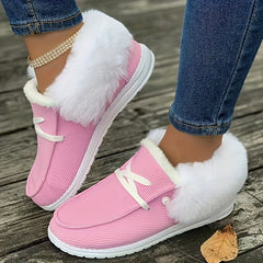 Winter Warmth Flat Shoes Women's Slip On Sneakers
