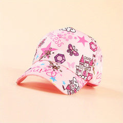 Girls Animal Embroidered Baseball Cap Adjustable Sun Hat