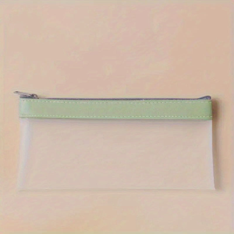 Frosted Pencil Case Transparent Large Capacity Stationery Bag