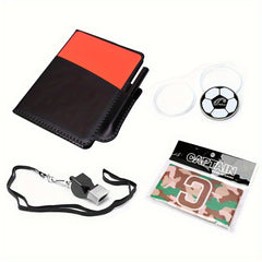 Football Referee Package with Red and Yellow Cards, Whistle, and Bag