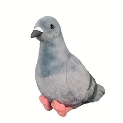 Soft Plush Pigeon Toy Lifelike Stuffed Animal Grey Plumage Gift D