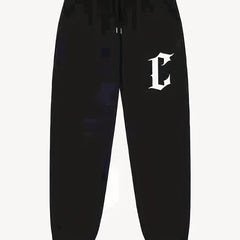 Stylish C Pattern Men's Drawstring Pants Active Stretch Trousers