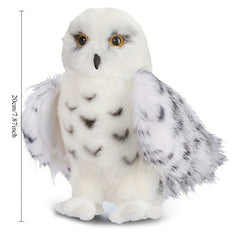 Snow Owl Plush Toy 7.87in Soft Stuffed Animal with Spotted Wings