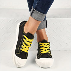 Thick Bottom Low Top Women's Shoes Casual Lightweight Comfortable