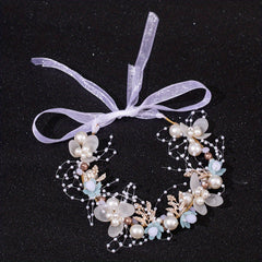Floral Pearl Bridal Headband Wedding Hair Accessory