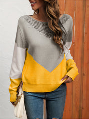 Eyelet Block Sweater for Fall & Winter