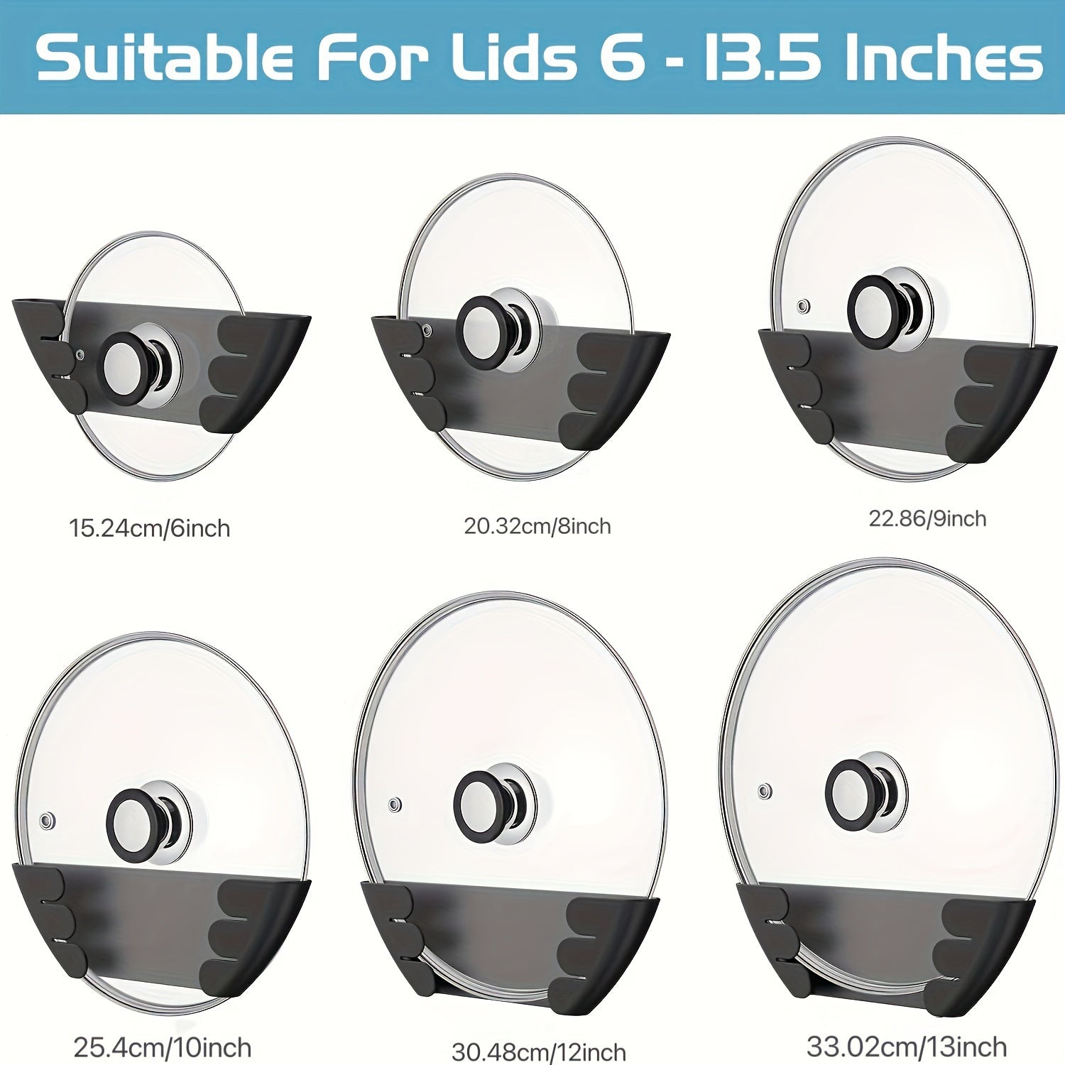 Pot Lid Organizer Wall Mounted Kitchen Storage