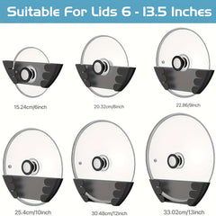 Pot Lid Organizer Wall Mounted Kitchen Storage