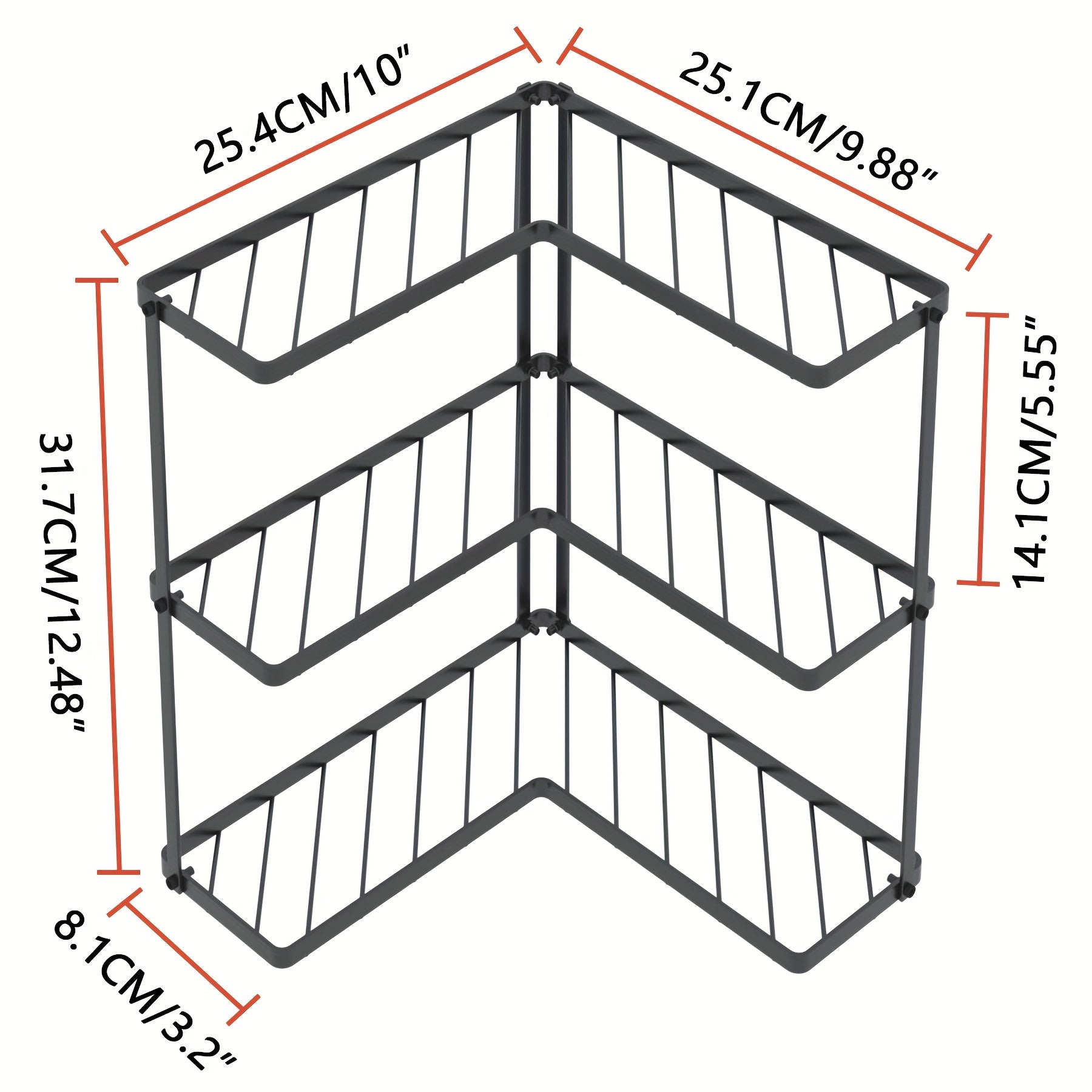 Non-perforated Kitchen Seasoning Rack Corner Shelf