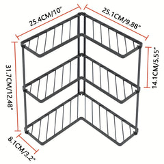 Non-perforated Kitchen Seasoning Rack Corner Shelf