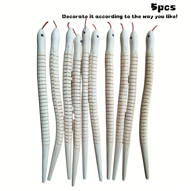 5pcs Wooden Snake Painting Kit Halloween Christmas Props