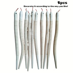 5pcs Wooden Snake Painting Kit Halloween Christmas Props