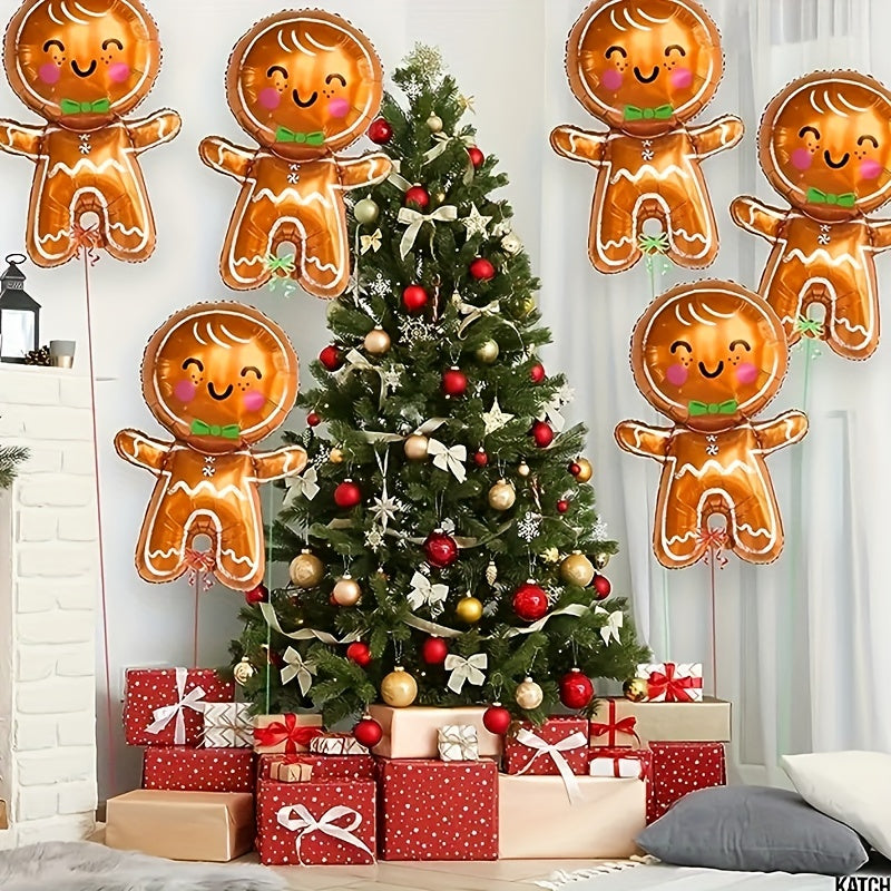3pcs Gingerbread Man Balloons Christmas Party Decor