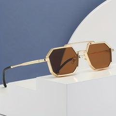 KAJILA Steampunk Style Sunglasses Metal Frame UV Protection Glasses