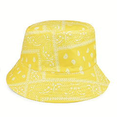 Men's Bandana Pattern Fisherman Hat Summer Bucket Hat
