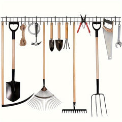 Heavy Duty Wall Mounted Storage Hook for Garden Tools, Shovel, Rake, Broom, Hose