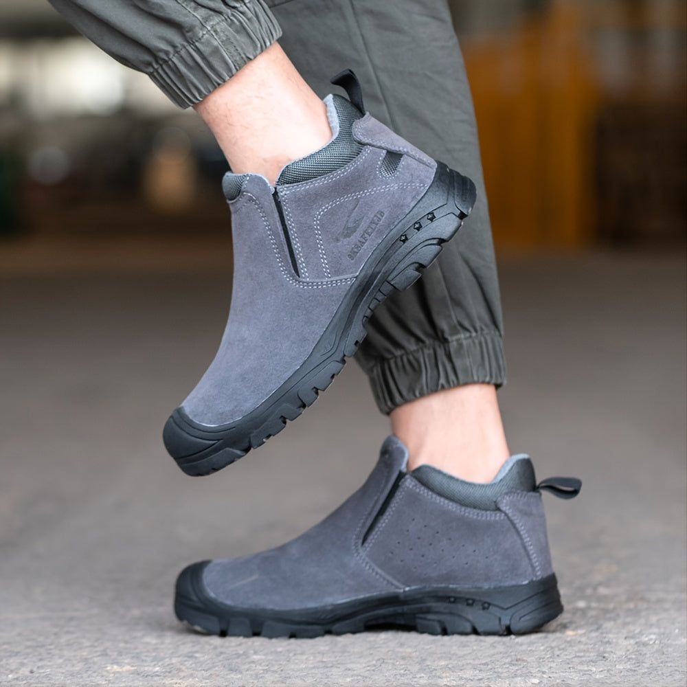 Men's High Top Steel Toe Work Safety Shoes