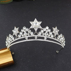Alloy Rhinestone Crown Hairband Headband for Princess Tiara