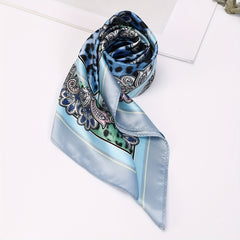 Leopard Paisley Print Bandana Satin Square Scarf Head Wraps Neckerchief