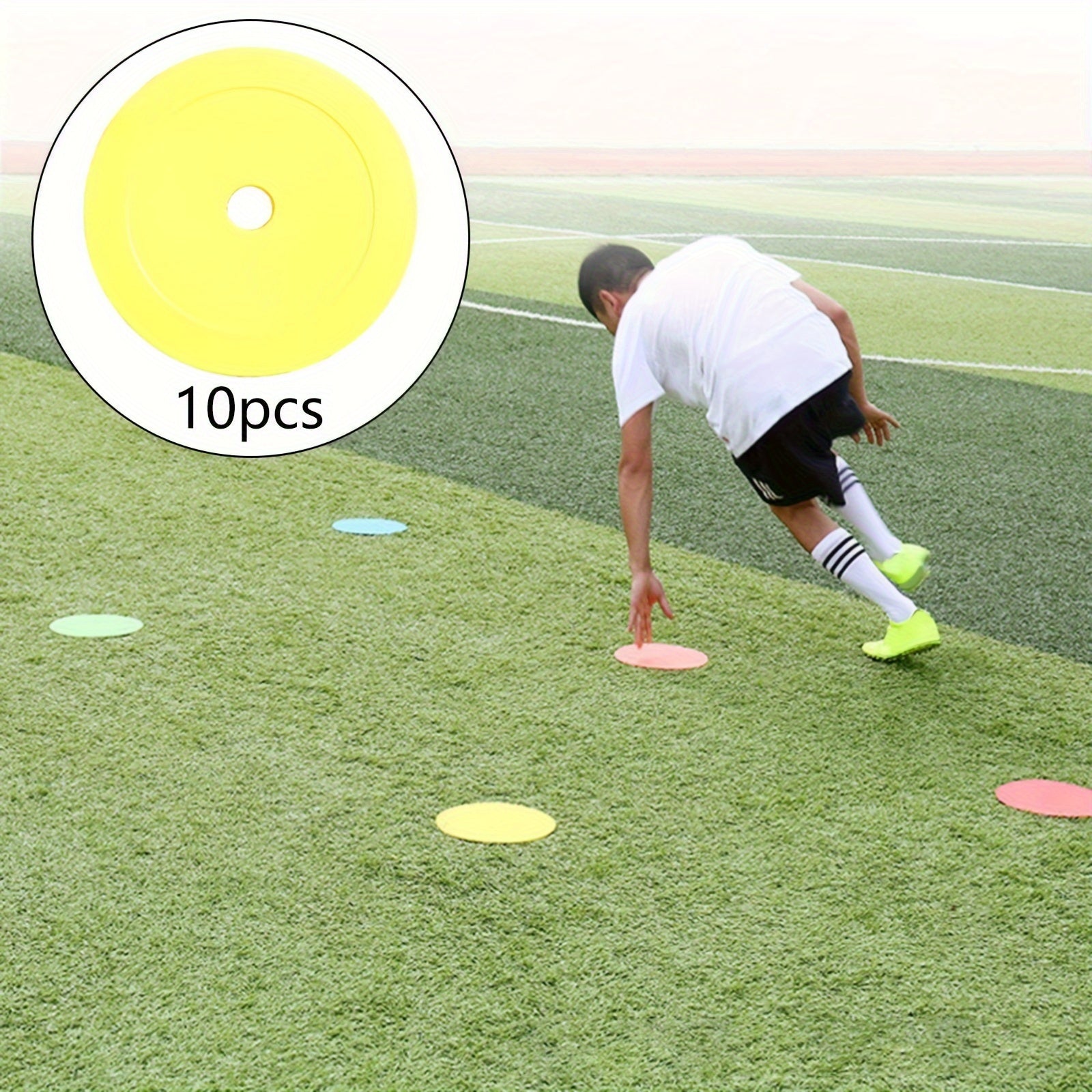 10pcs Mini Round Mouth Football Training Sign Disc Sports Supplies