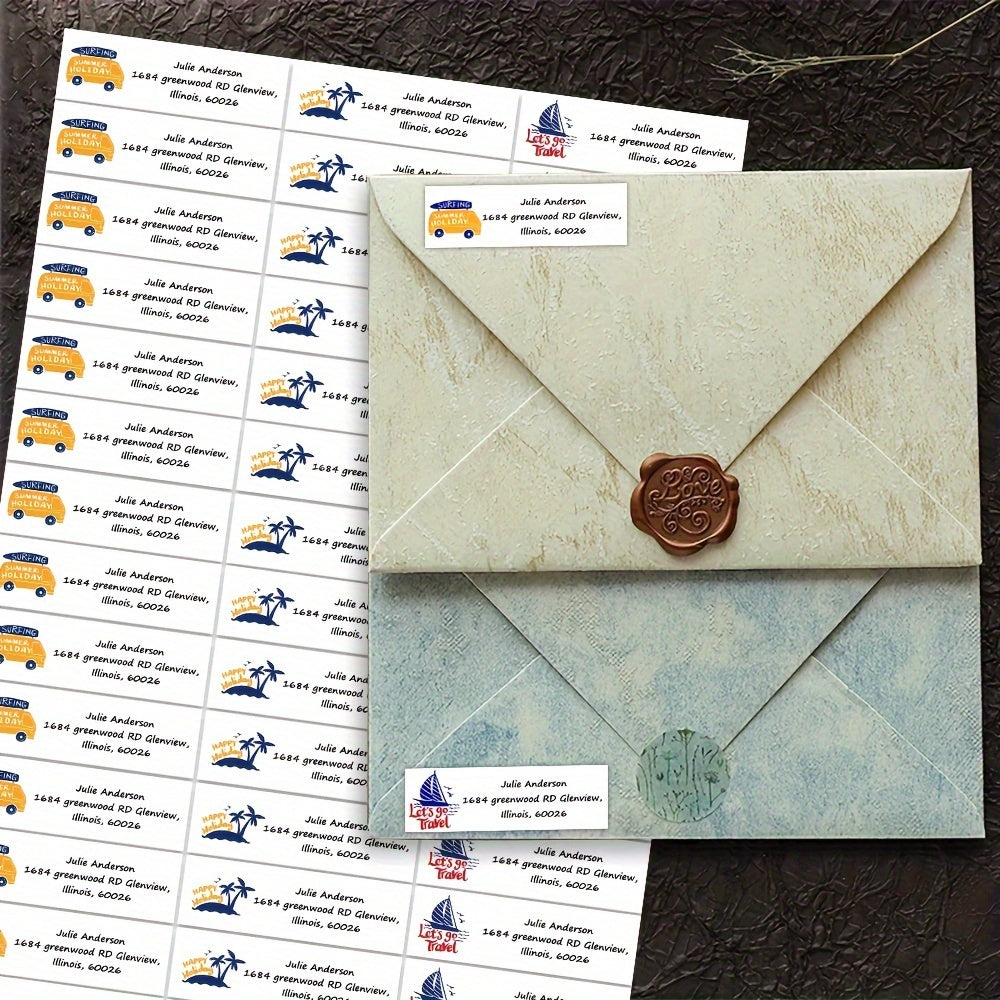 Customized 180 Address Labels 2.5X0.75 Inch Stickers