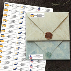 Customized 180 Address Labels 2.5X0.75 Inch Stickers