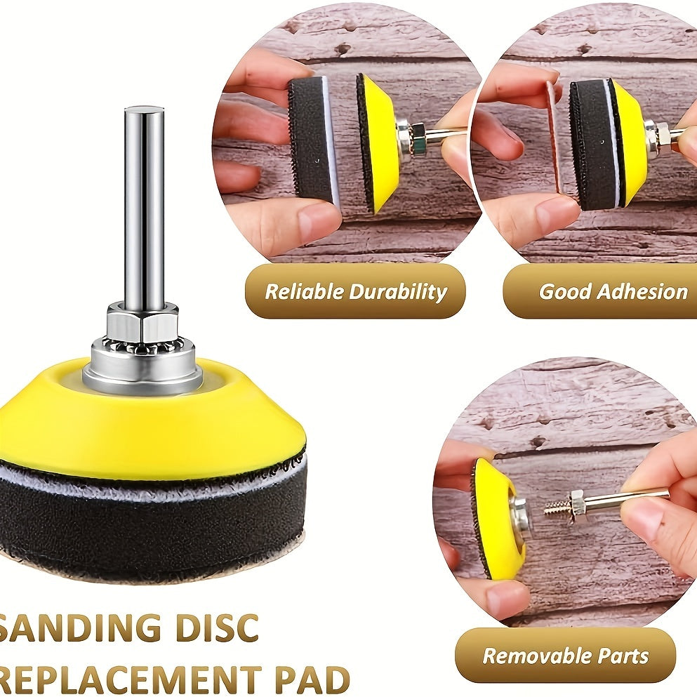 2 Inch Hook And Loop Sanding Pad With 1/4'' Shank Drill Attachment