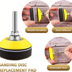 2 Inch Hook And Loop Sanding Pad With 1/4'' Shank Drill Attachment