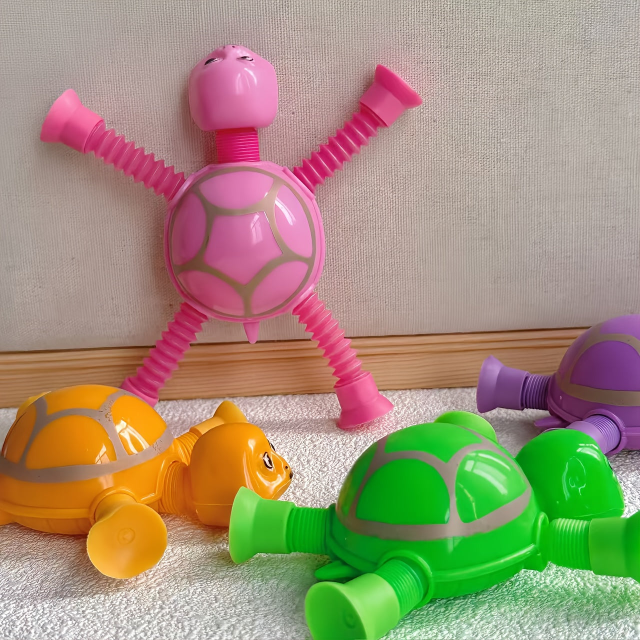 Telescopic Toys with Suction Cups Colorful DIY Relaxation Playthings