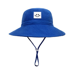 Baby Girls Wide Brim Bucket Hat with Drawstrings for Sun Protection
