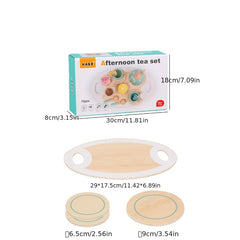 Kids Wooden Dessert Shop Tea Set, 15pcs